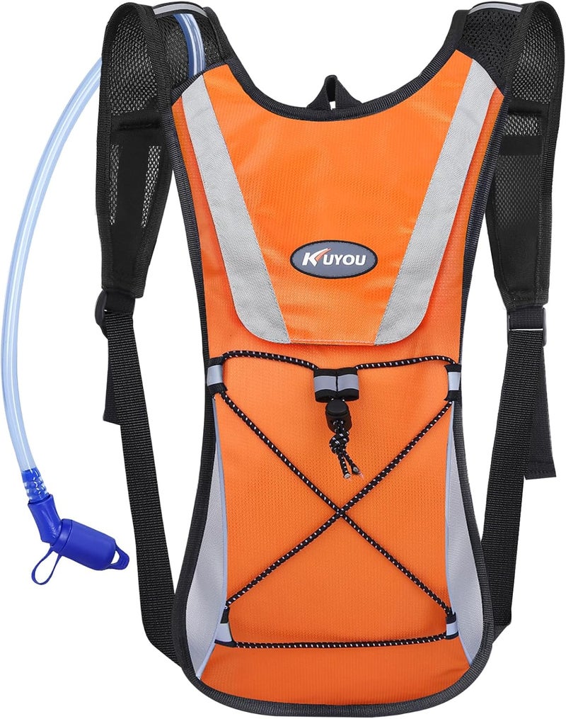 KUYOU Running Hydration Vest - Lightweight Insulated Hydration Backpack with 2L Water Bladder, Adjustable Chest Straps and Reflective Water Backpack for Trail Running Marathon Race Hiking Cycling - Image 1